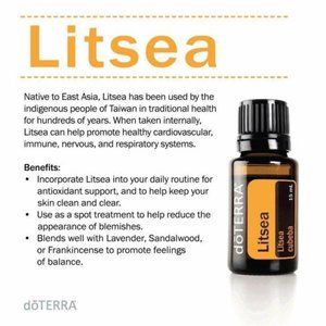 Litsea Essential Oil 15 ml doterra NEW! NEVER OPENED!